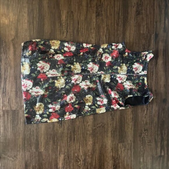 Marc York By Andrew Marc Sequined Sleeveless Sheath Dress - Picture 2 of 3